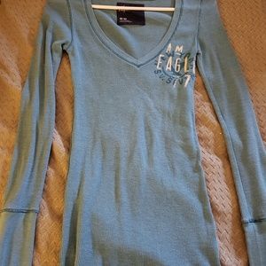 Long sleeve waffle shirt